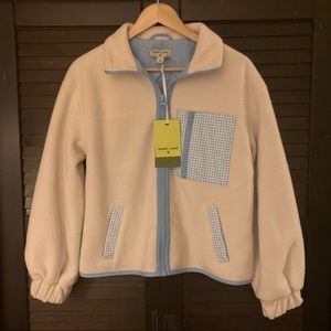NWT S Sandy Liang x Target Women's Gingham Pocket Sherpa Jacket Small Fleece